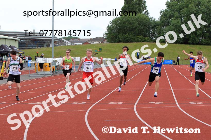 Mens under-20s 100 metres, 2022 Northern Senior and Under-20 Champs., Wavertree Athletics Centre, Liverpool. Photo: David T. Hewitson/Sports for All Pics